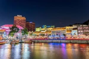 Clarke Quay Highlighting Conference Activity